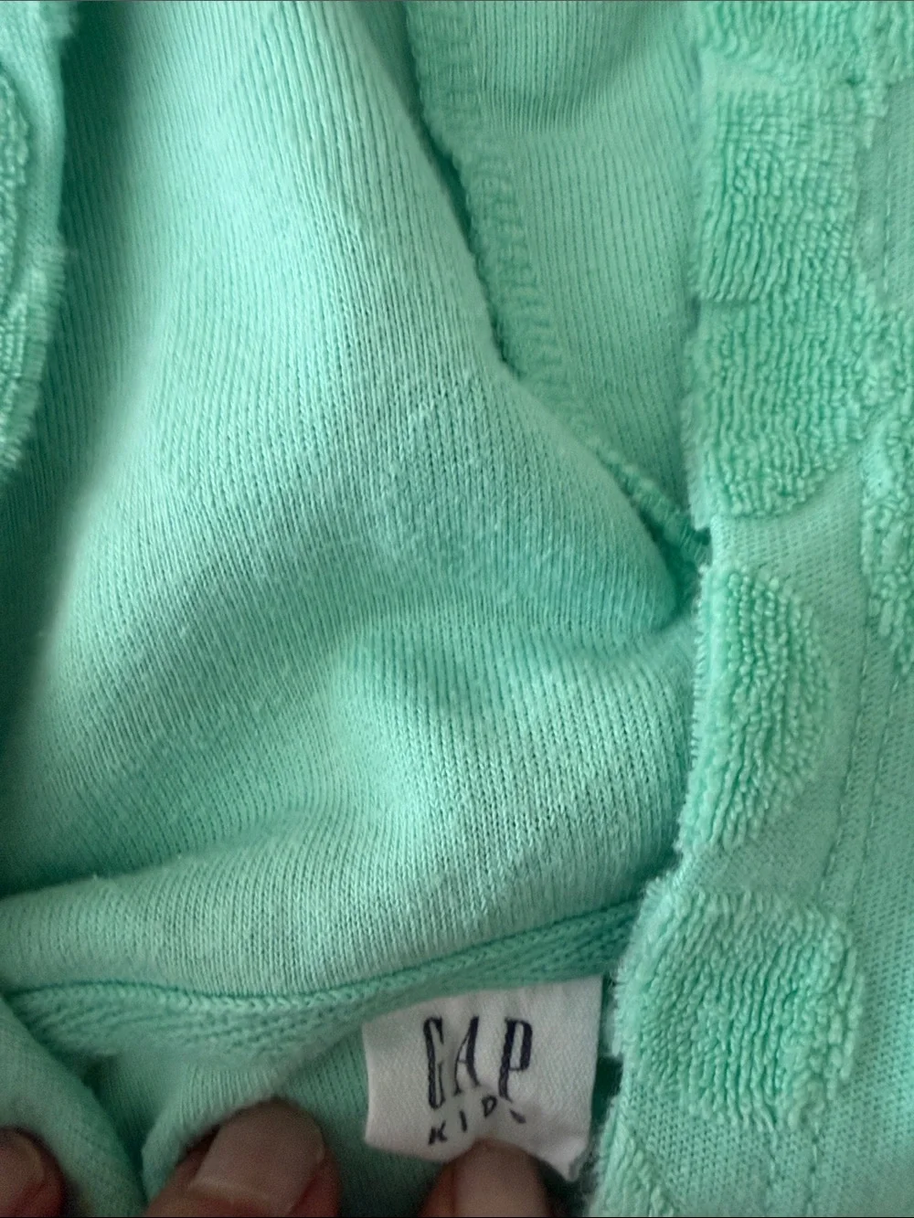 GAP Girls Mint Green Hooded Zip Sweatshirt